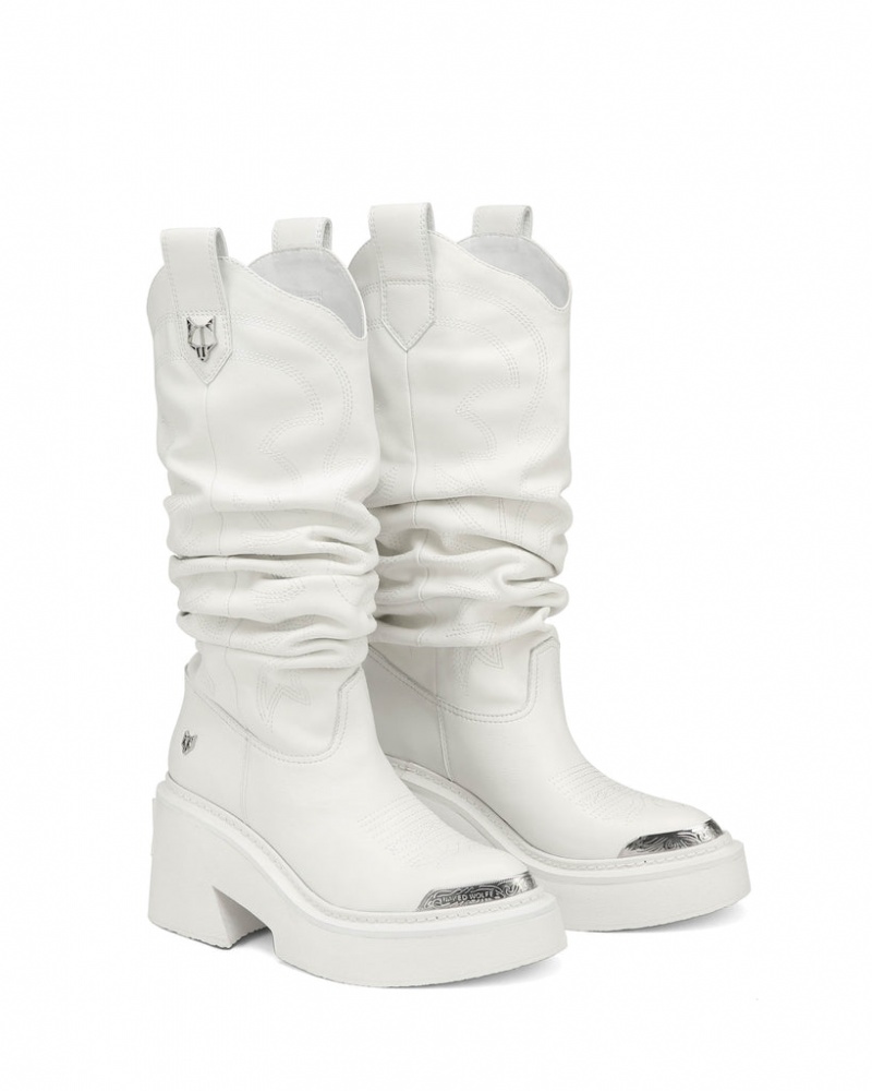 Naked Wolfe Stable Women's Boots White UK | Q7I-0768