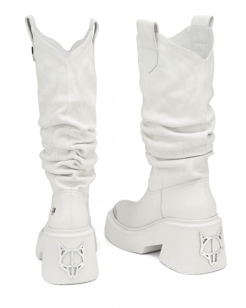 Naked Wolfe Stable Women's Boots White UK | Q7I-0768