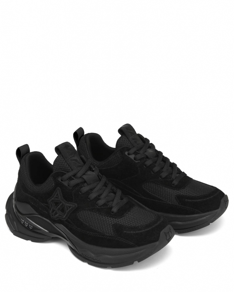 Naked Wolfe Super Double Women's Sneakers Black UK | C4R-0747