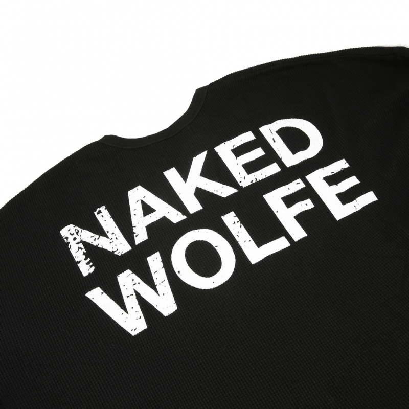 Naked Wolfe Thermal Men's Sweatshirts Black UK | M4A-9776