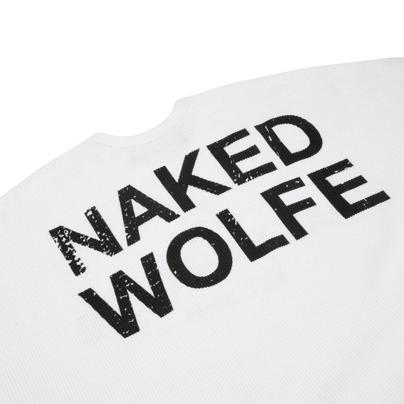 Naked Wolfe Thermal Men's Sweatshirts White UK | S8U-6514