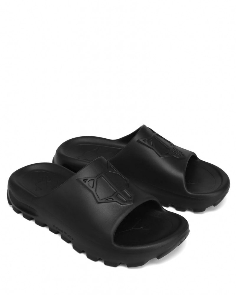 Naked Wolfe Tommy Men's Slides Black UK | S0L-0358