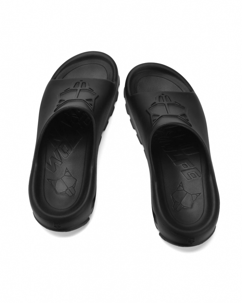 Naked Wolfe Tommy Men's Slides Black UK | S0L-0358