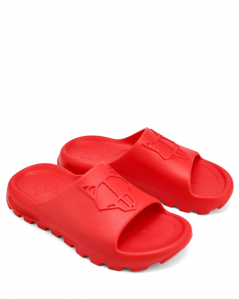 Naked Wolfe Tommy Men's Slides Red UK | C4B-4431