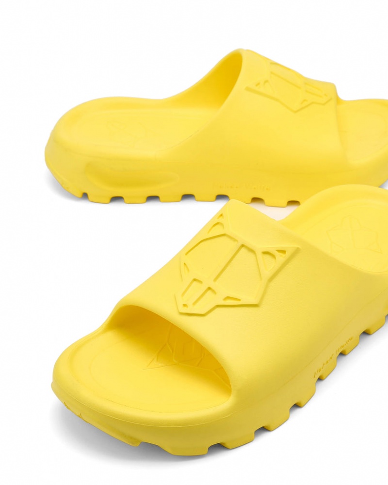 Naked Wolfe Tommy Men's Slides Yellow UK | C4D-7159