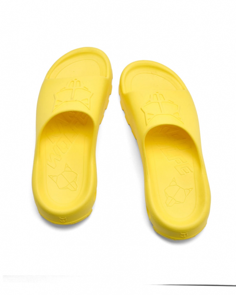 Naked Wolfe Tommy Men's Slides Yellow UK | C4D-7159