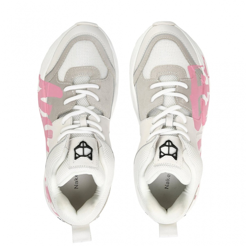 Naked Wolfe Track Logo Women's Sneakers Pink UK | C9R-3629