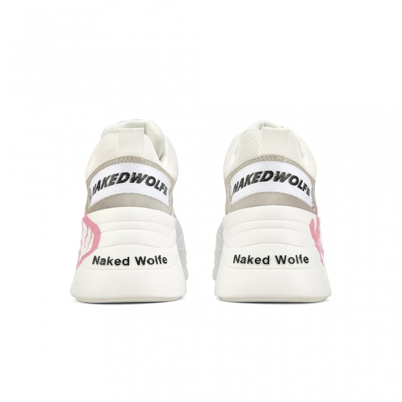 Naked Wolfe Track Logo Women's Sneakers Pink UK | C9R-3629