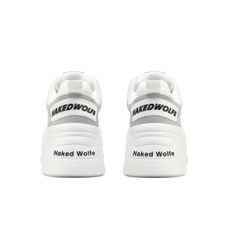 Naked Wolfe Track Women's Sneakers White UK | T5F-4247