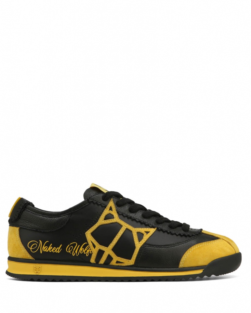 Naked Wolfe Vital Women\'s Sneakers Black / Yellow UK | H7E-2056