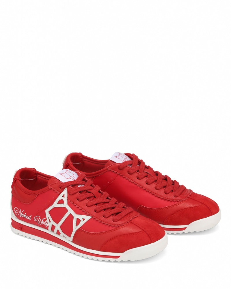 Naked Wolfe Vital Women's Sneakers Red UK | N5E-6935