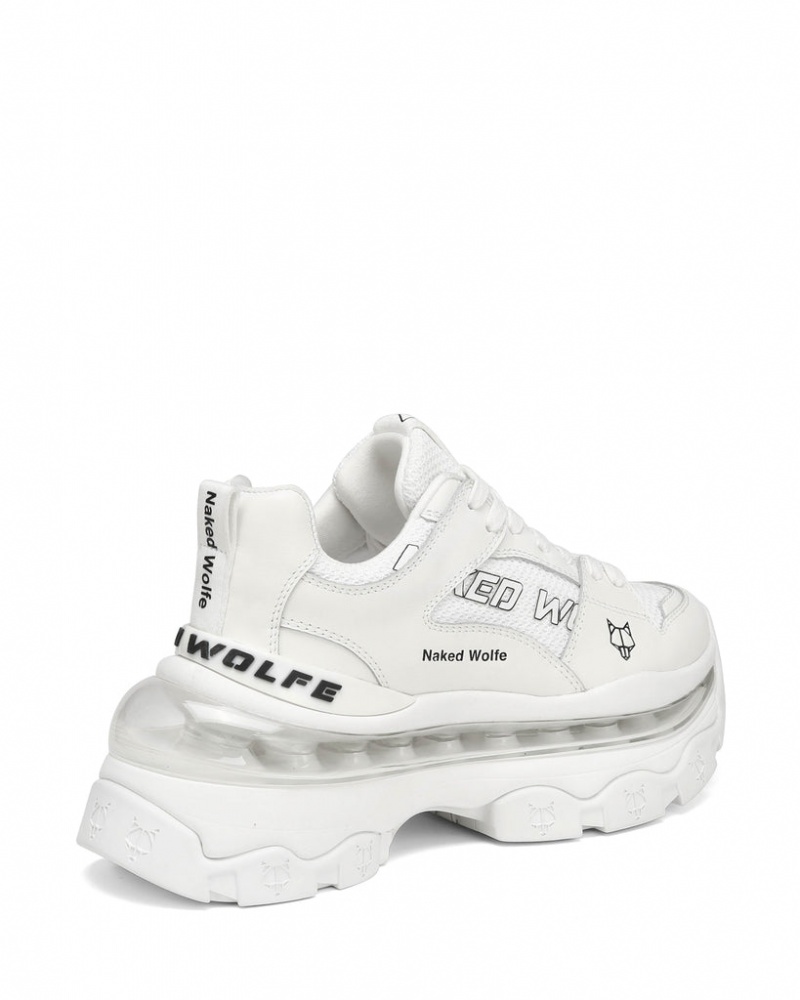 Naked Wolfe Wind Women's Sneakers White UK | J1N-5278