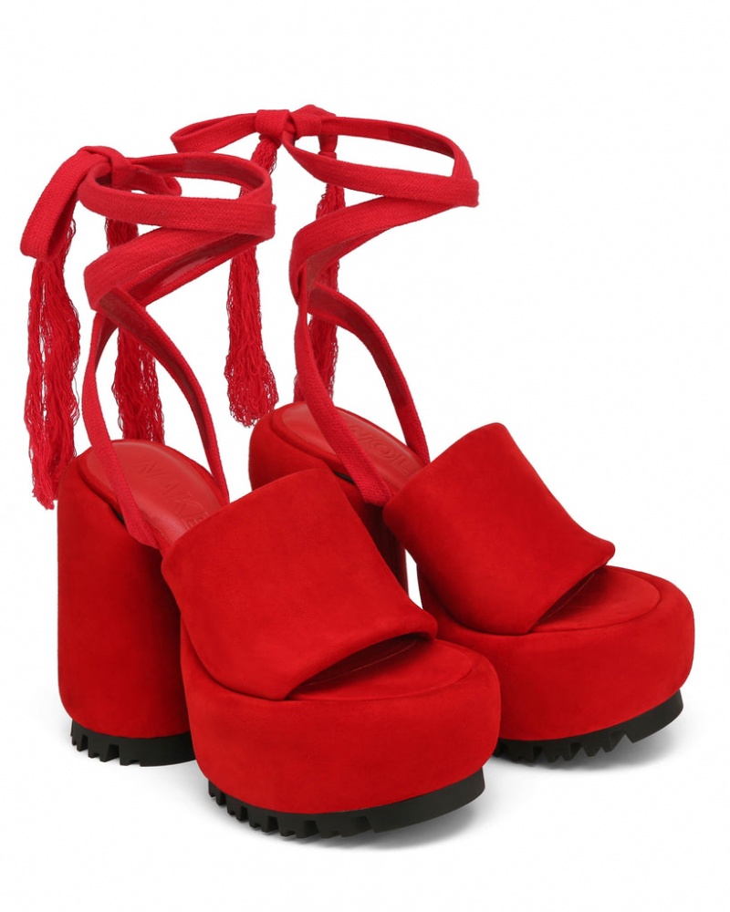 Naked Wolfe Wonder Women's Heels Red UK | O1J-3812