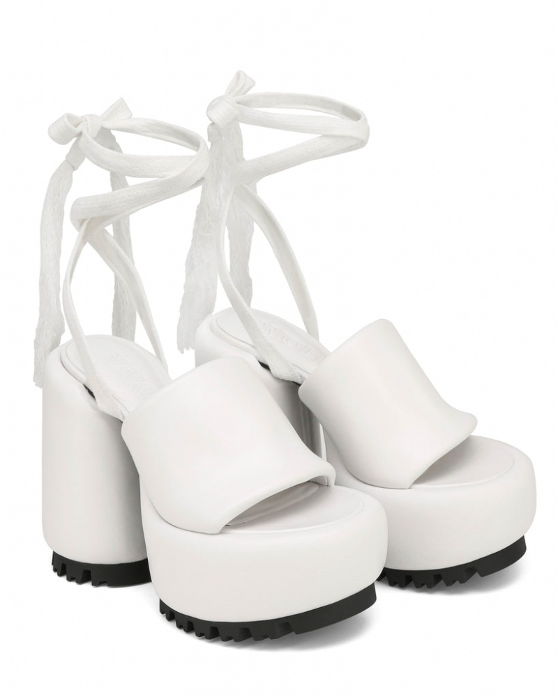 Naked Wolfe Wonder Women's Heels White UK | B2A-0130