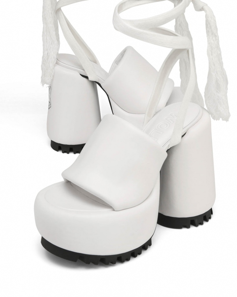 Naked Wolfe Wonder Women's Heels White UK | B2A-0130